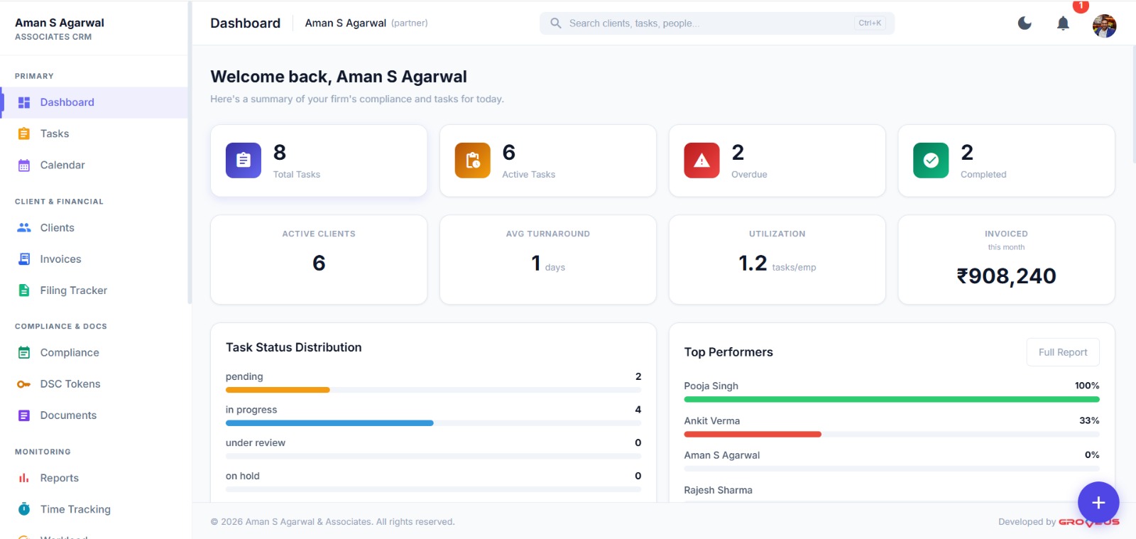 CA Firm Management System