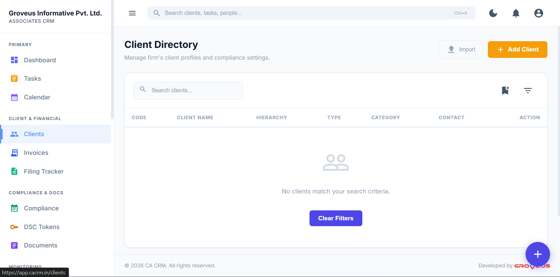 CaCRM – CA Practice Management Software