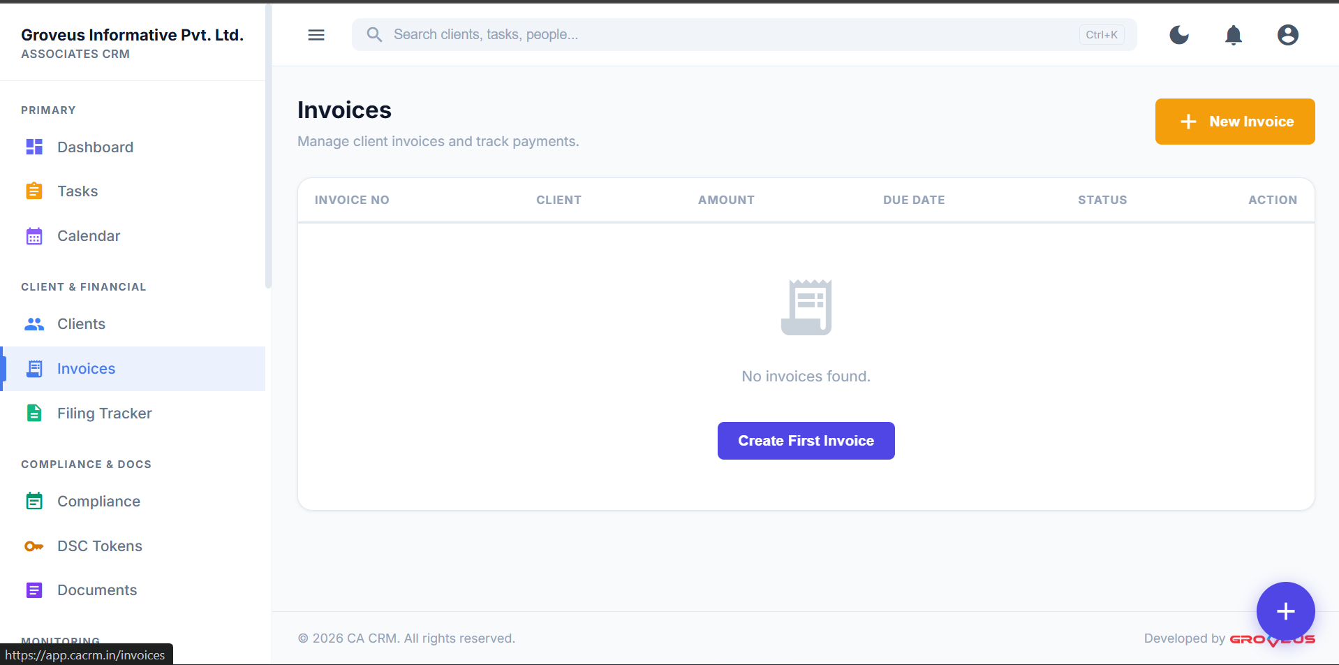CaCRM – CA Practice Management Software